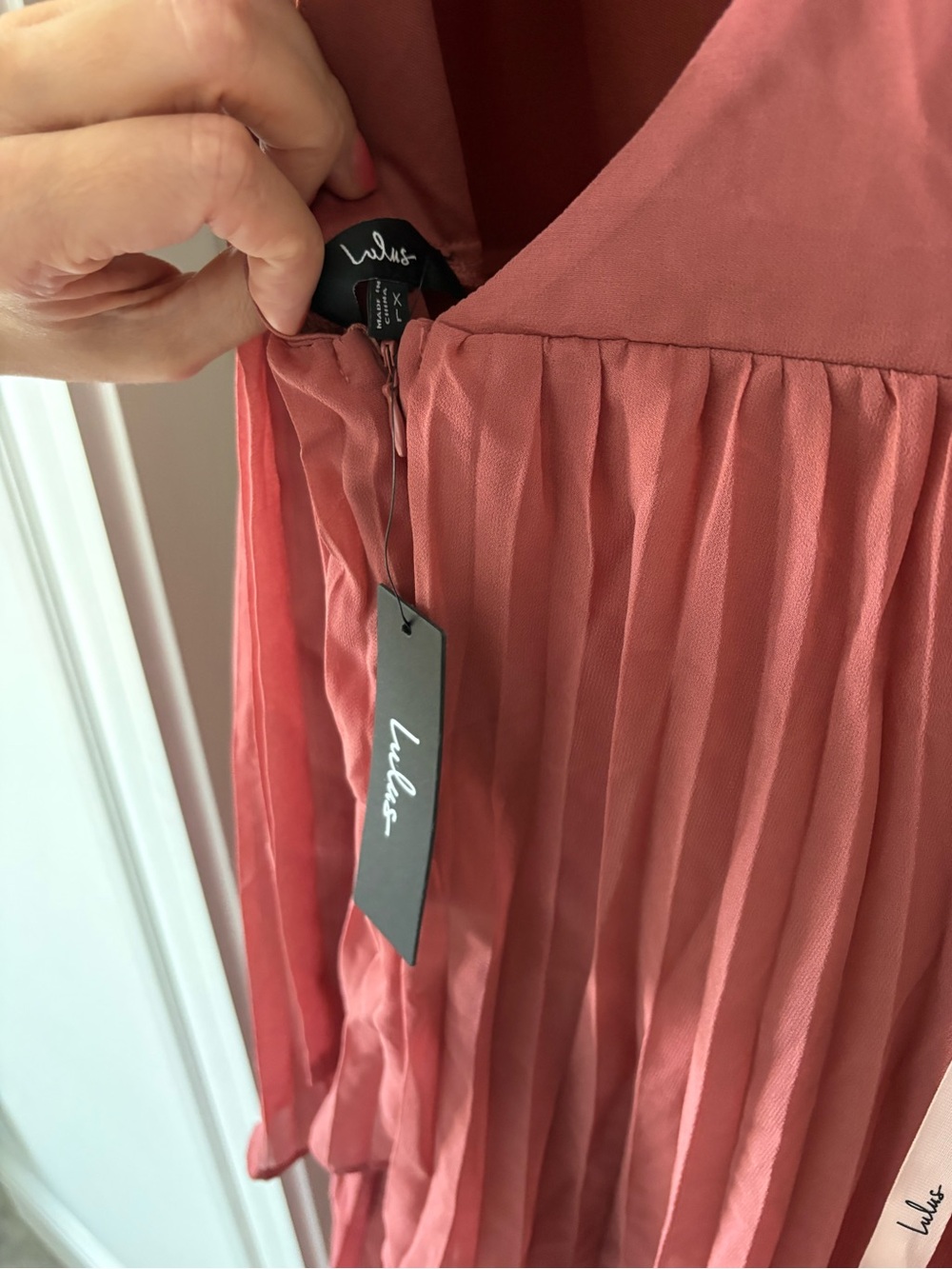 Lulu's Dusty Rose Tiered Ruffle Maxi Dress - Picture 7 of 8